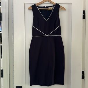 BR Navy + White Piping detail dress